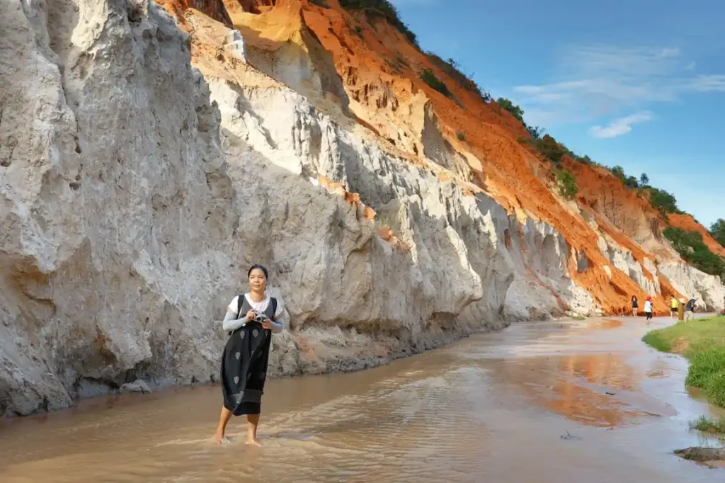 Red and White Canyon at Fairy Stream Mui Ne
