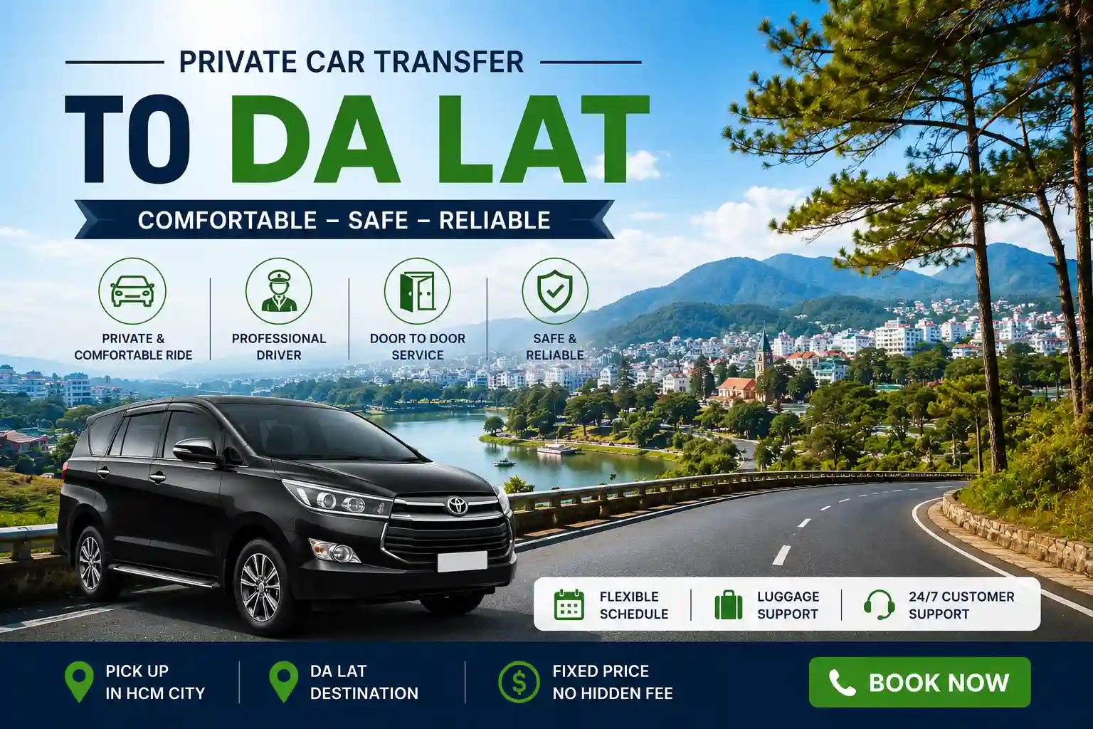 Da Lat private car transfer