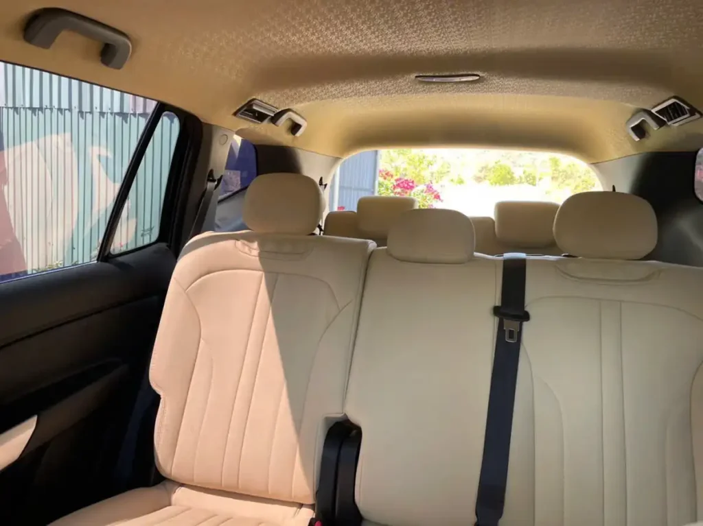 Comfortable interior of a 7-seat private car in Vietnam