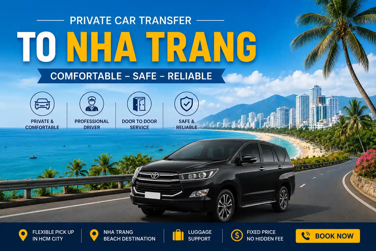 Nha Trang private car transfer service in Vietnam
